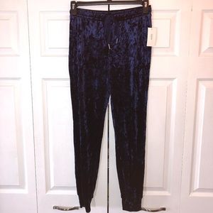 Alfani Velvet Drawstring Sleep Jogger Pants Blue